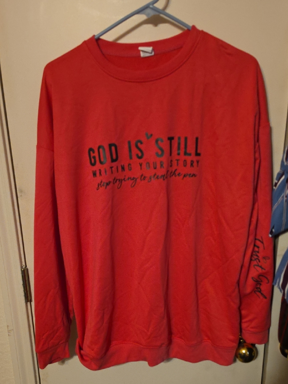 God Is Still Writing Your Story Hot Pink Long-Sleeve Tee